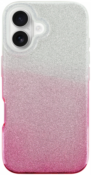 Apple iPhone 16 szilikon tok csillogó hátlap rózsaszín/ezüst