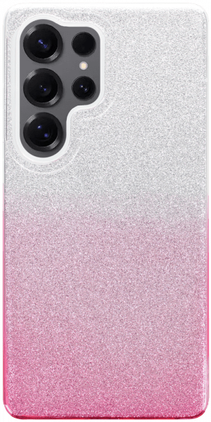 Samsung Galaxy S25 Ultra (SM-S938B) szilikon tok csillogó hátlap rózsaszín/ezüst