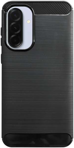 Samsung Galaxy A36 5G (SM-A366B/DS) ütésálló szilikon tok szálcsiszolt-karbon minta légpárnás sarok fekete