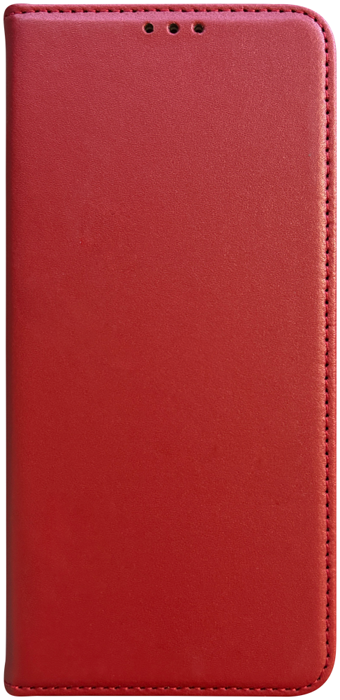 Samsung Galaxy A56 5G (SM-A566B/DS) oldalra nyíló flipes bőrtok valódi bőr piros
