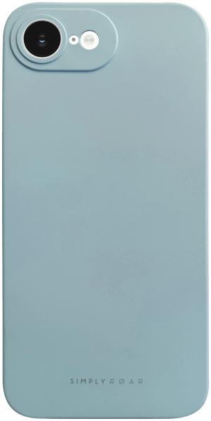 Apple iPhone 16e (SE 2025) szilikon tok gyári ROAR kameravédővel babakék