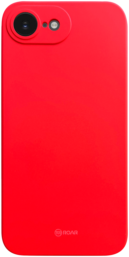 Apple iPhone 16e (SE 2025) szilikon tok gyári ROAR kameravédővel piros