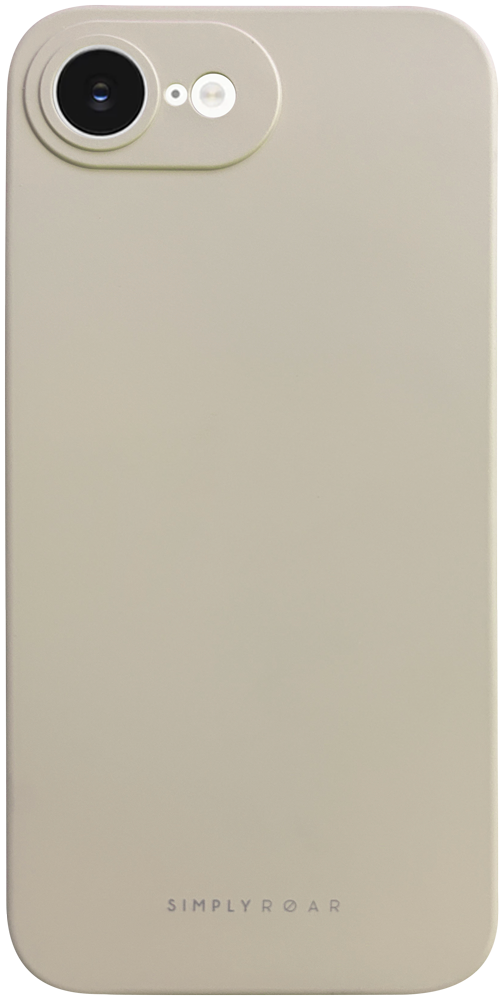 Apple iPhone 16e (SE 2025) szilikon tok gyári ROAR kameravédővel púder fehér