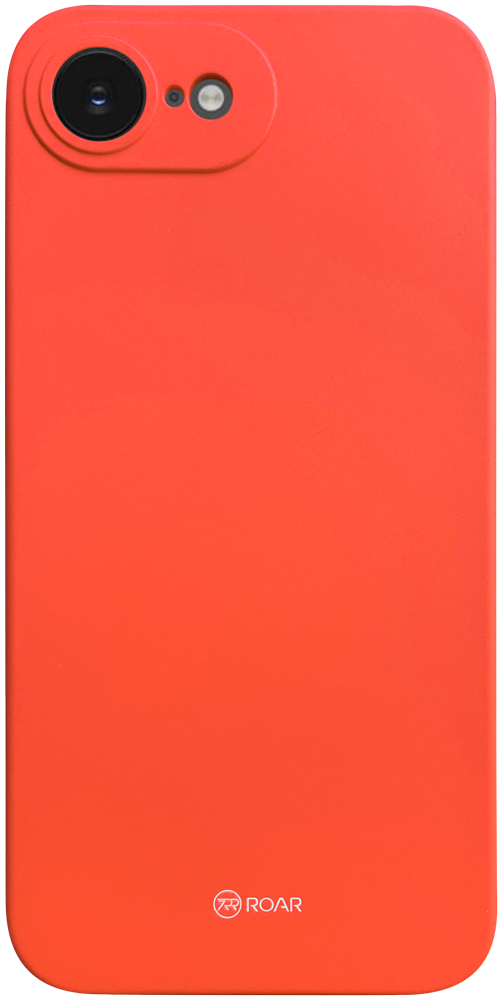 Apple iPhone 16e (SE 2025) szilikon tok gyári ROAR kameravédővel barackszínű