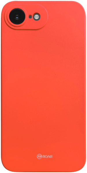 Apple iPhone 16e (SE 2025) szilikon tok gyári ROAR kameravédővel barackszínű