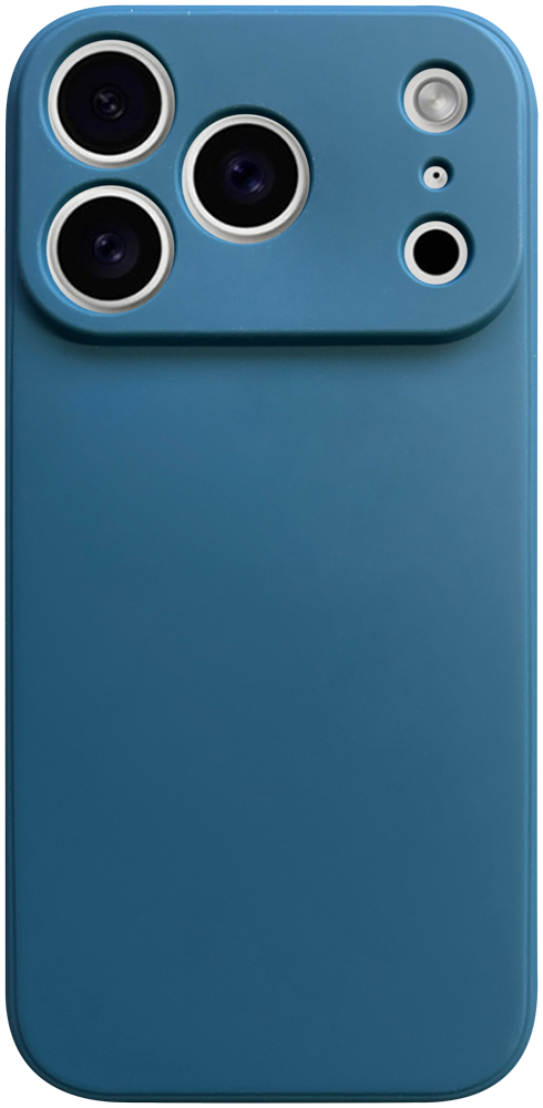 Apple iPhone 17 Pro szilikon tok kameravédővel matt sötétkék