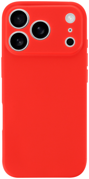 Apple iPhone 17 Pro szilikon tok kameravédővel matt piros