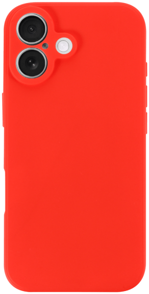 Apple iPhone 17 szilikon tok kameravédővel matt piros