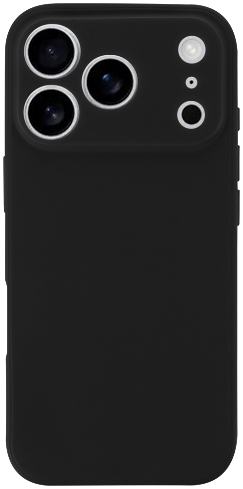 Apple iPhone 17 Pro szilikon tok kameravédővel matt fekete