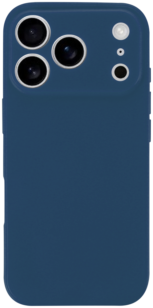 Apple iPhone 17 Pro szilikon tok kameravédővel matt sötétkék