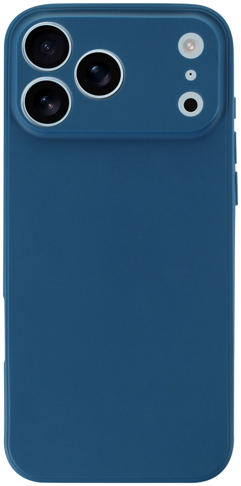 Apple iPhone 17 Pro Max szilikon tok kameravédővel matt sötétkék