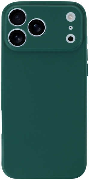 Apple iPhone 17 Pro Max szilikon tok kameravédővel matt sötétzöld