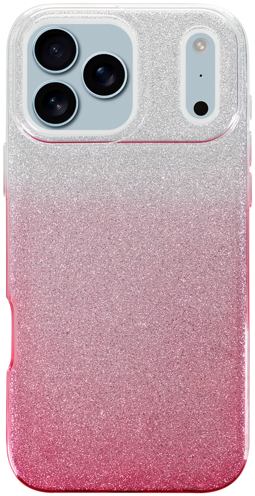 Apple iPhone 17 Pro Max szilikon tok csillogó hátlap rózsaszín/ezüst