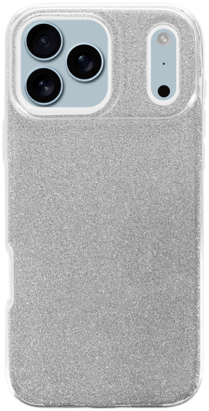 Apple iPhone 17 Pro Max szilikon tok csillogó hátlap ezüst