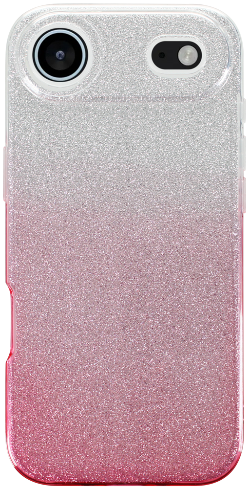 Apple iPhone 17 Air szilikon tok csillogó hátlap rózsaszín/ezüst