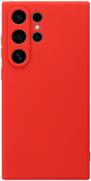 Samsung Galaxy S24 Ultra (SM-S928B) szilikon tok kameravédővel matt piros