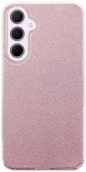 Samsung Galaxy A35 5G (SM-A356B) szilikon tok csillogó hátlap rózsaszín