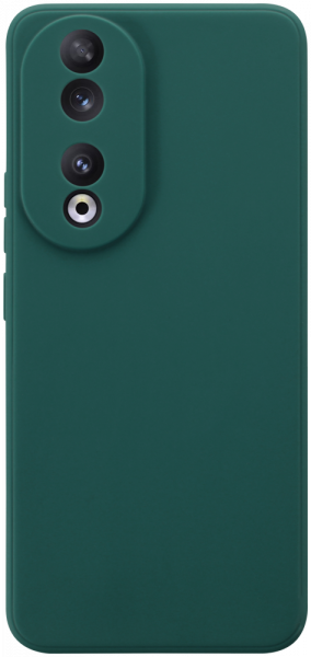 Honor 90 szilikon tok kameravédővel matt sötétzöld