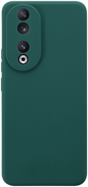 Honor 90 szilikon tok kameravédővel matt sötétzöld