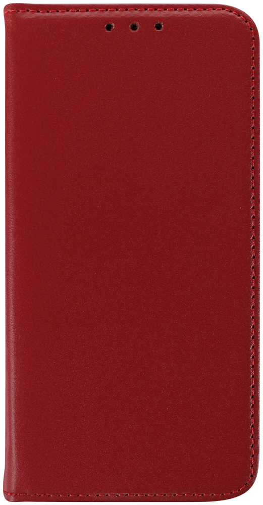 Apple iPhone 17 oldalra nyíló flipes bőrtok valódi bőr piros