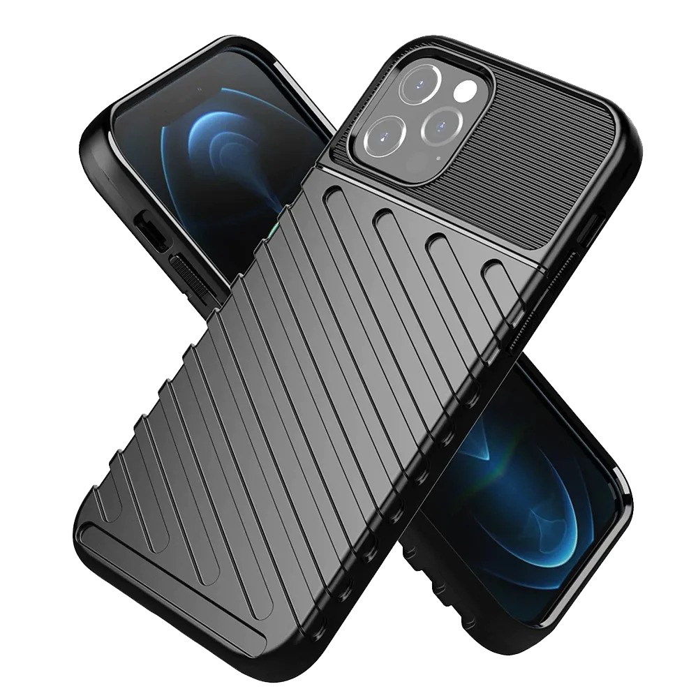 Samsung Galaxy S25 (SM-S931B) ütésálló tok légpárnás sarka, THUNDER fekete