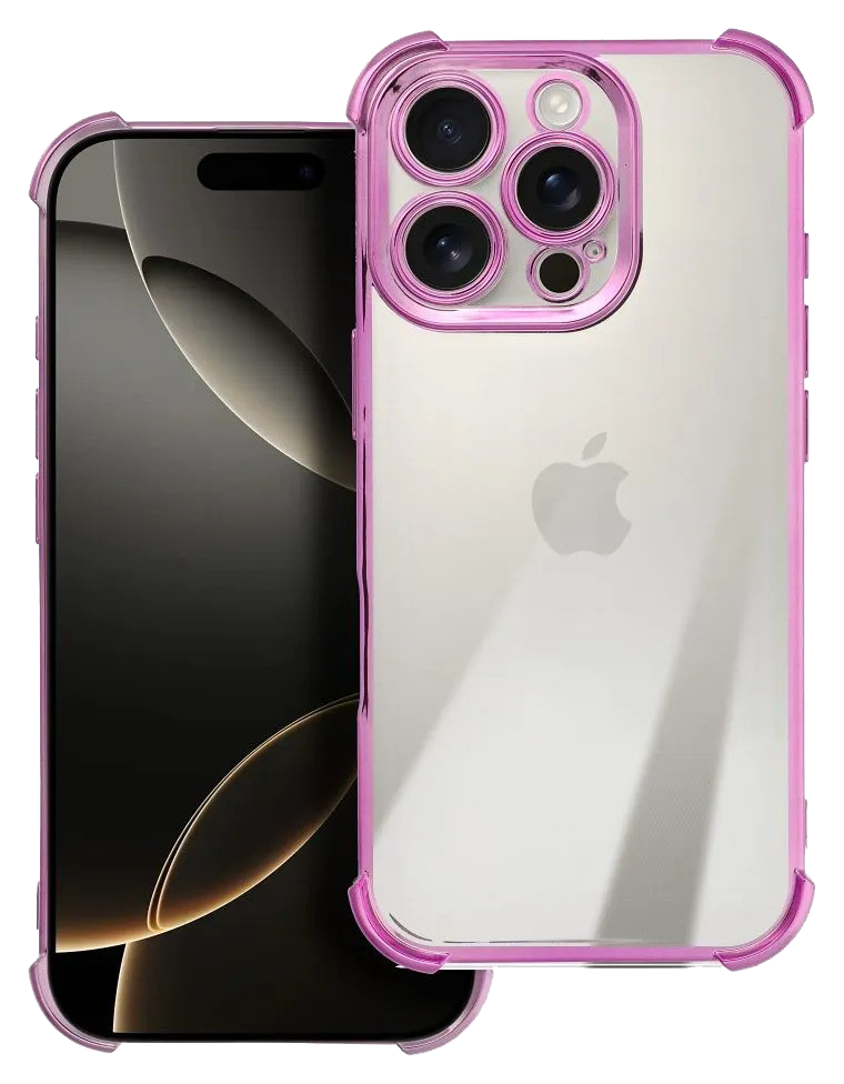 Apple iPhone 17 Pro szilikon tok kemény hátlap rózsaszín