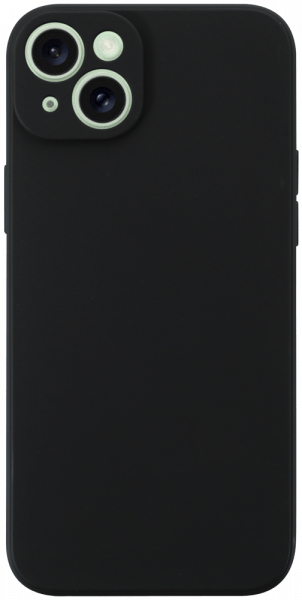 Apple iPhone 15 Plus szilikon tok kameravédővel matt fekete