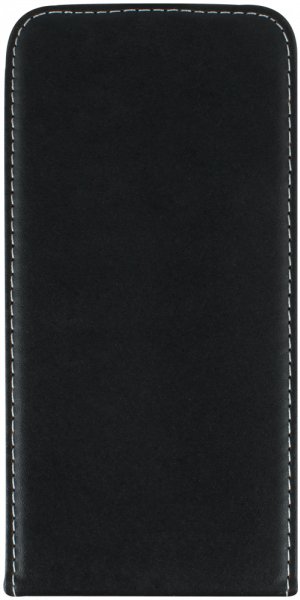 Huawei P30 Lite lenyíló flipes bőrtok fekete