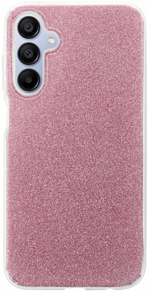 Samsung Galaxy A15 5G (SM-A156B) szilikon tok csillogó hátlap rózsaszín