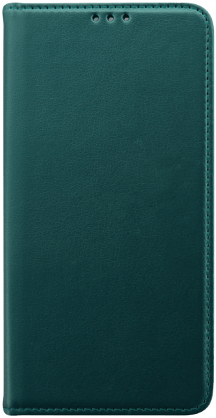 Samsung Galaxy A55 5G (SM-A556B) oldalra nyíló flipes bőrtok asztali tartó funkciós sötétzöld