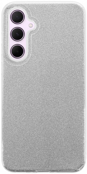 Samsung Galaxy A35 5G (SM-A356B) szilikon tok csillogó hátlap ezüst