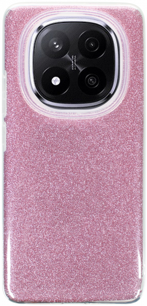 Xiaomi Redmi Note 14 Pro Plus 5G szilikon tok csillogó hátlap rózsaszín