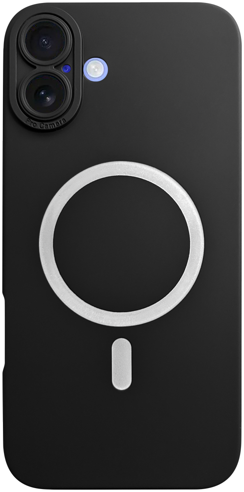 Apple iPhone 16 Plus szilikon tok gyári MagSafe kameravédővel fekete