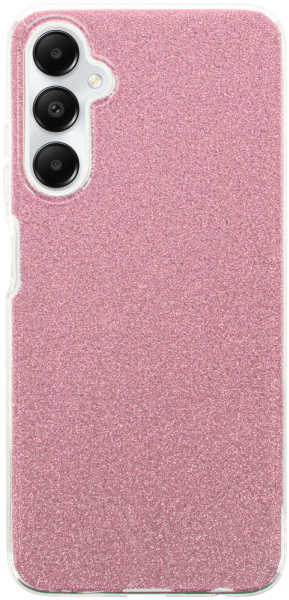 Samsung Galaxy A05s (SM-A057F) szilikon tok kivehető ezüst csillámporos réteg halvány rózsaszín