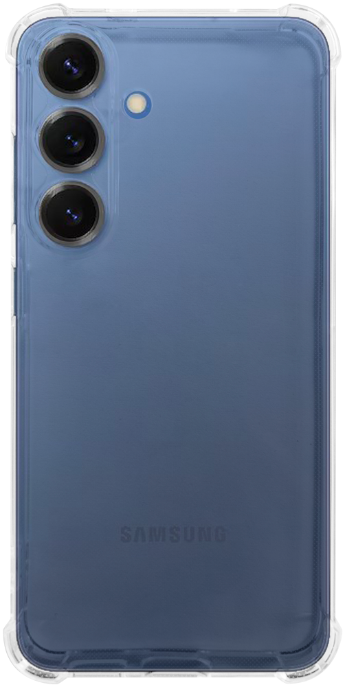 Samsung Galaxy S25 (SM-S931B) szilikon tok közepesen ütésálló légpárnás sarok kameravédővel átlátszó