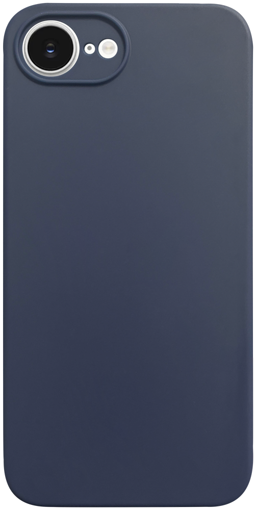 Apple iPhone 16e (SE 2025) szilikon tok kameravédővel matt sötétkék