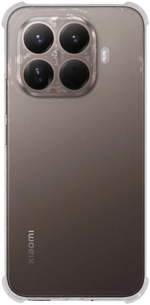 Xiaomi 15T Pro szilikon tok közepesen ütésálló légpárnás keret kameravédővel átlátszó